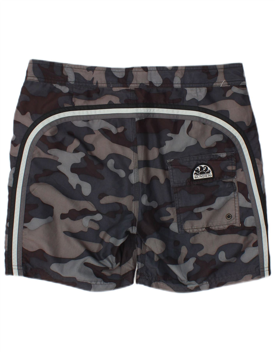 Sundek Short de bain homme gris moyen camouflage polyester