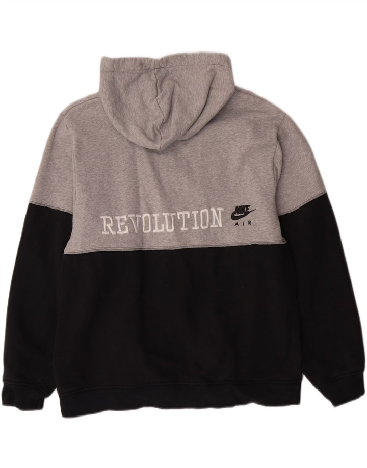 Nike Pull à capuche zippé graphique pour homme UK 39/41 Noir moyen Colourblock