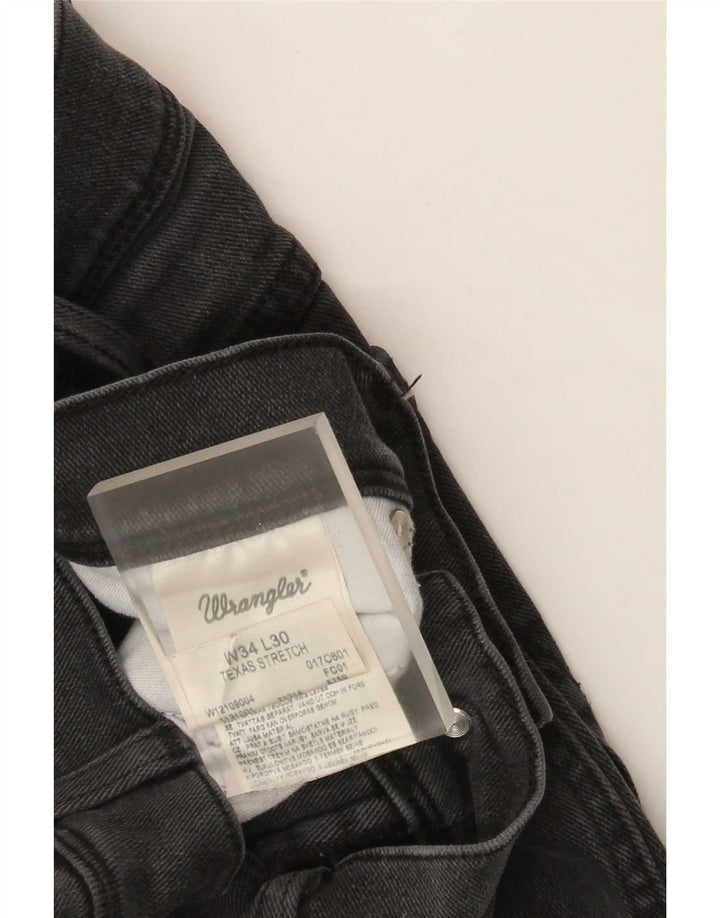 Wrangler Jean Droit Texas Stretch Homme W34 L30 Gris Coton