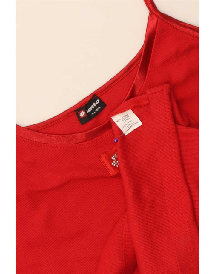 Lotto Débardeur Femme UK 18 XL Rouge Coton