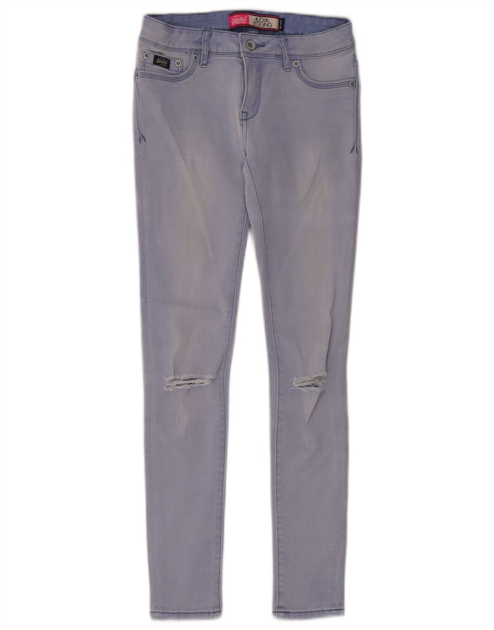 Superdry Jean Jegging Alexia Distressed Femme W25 L30 Bleu Coton