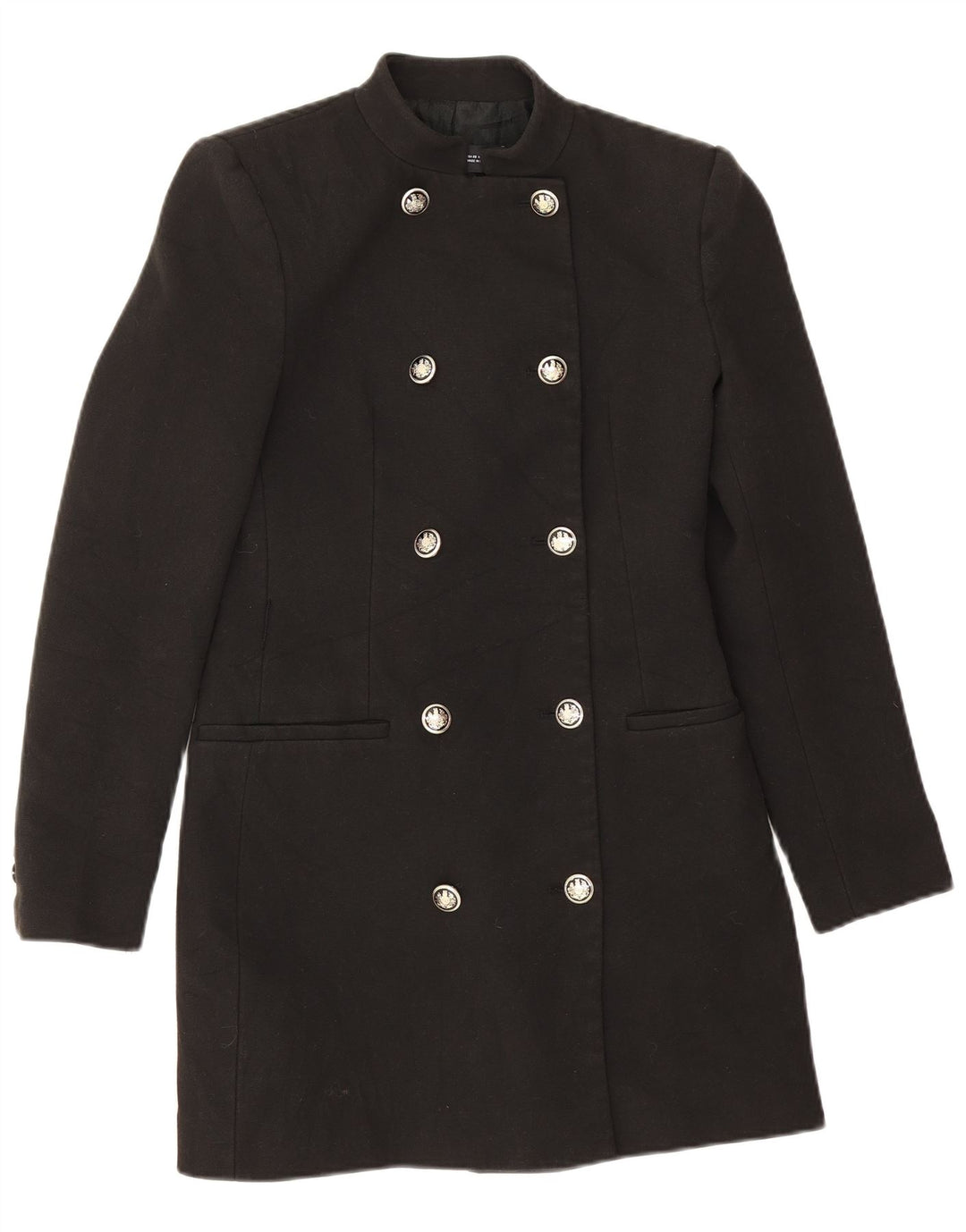 Zara Manteau croisé pour femme UK 6 XS Noir