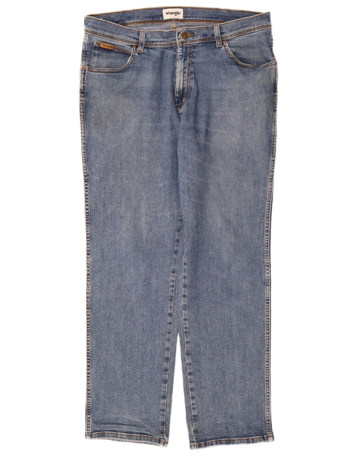Wrangler Jean Droit Texas Homme W38 L32 Bleu Coton