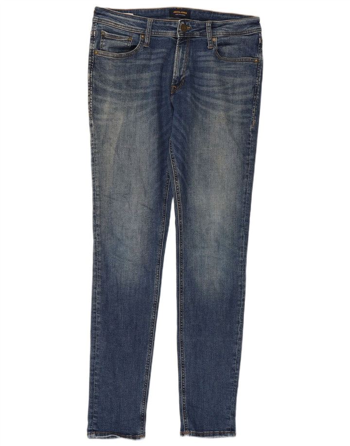 JACK & JONES Jean Slim Homme W32 L32 Bleu Polyester