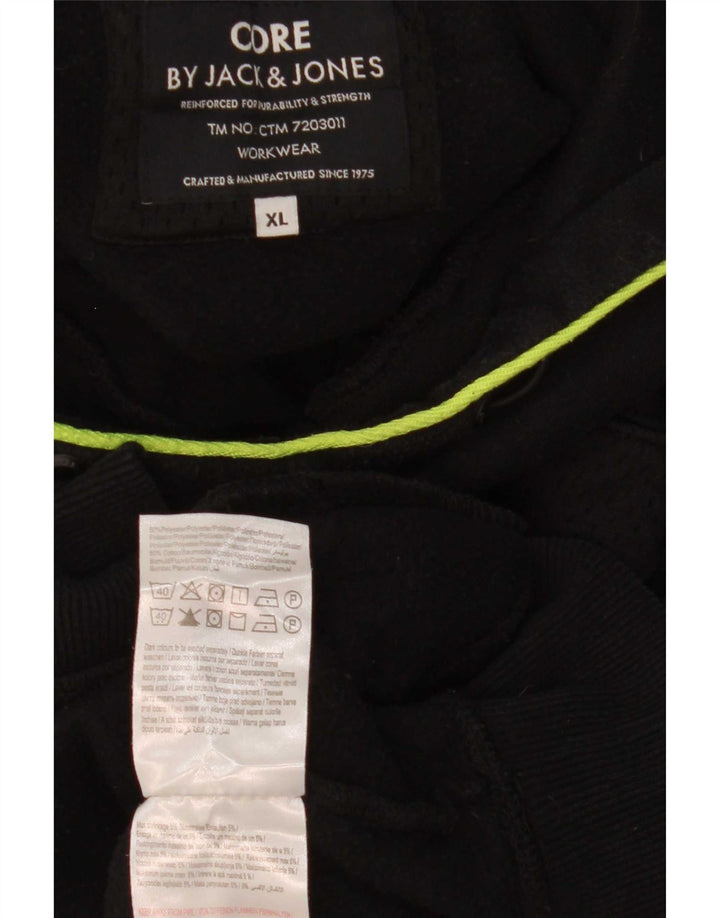 Jack & Jones Pull à capuche pour homme XL Noir Polyester