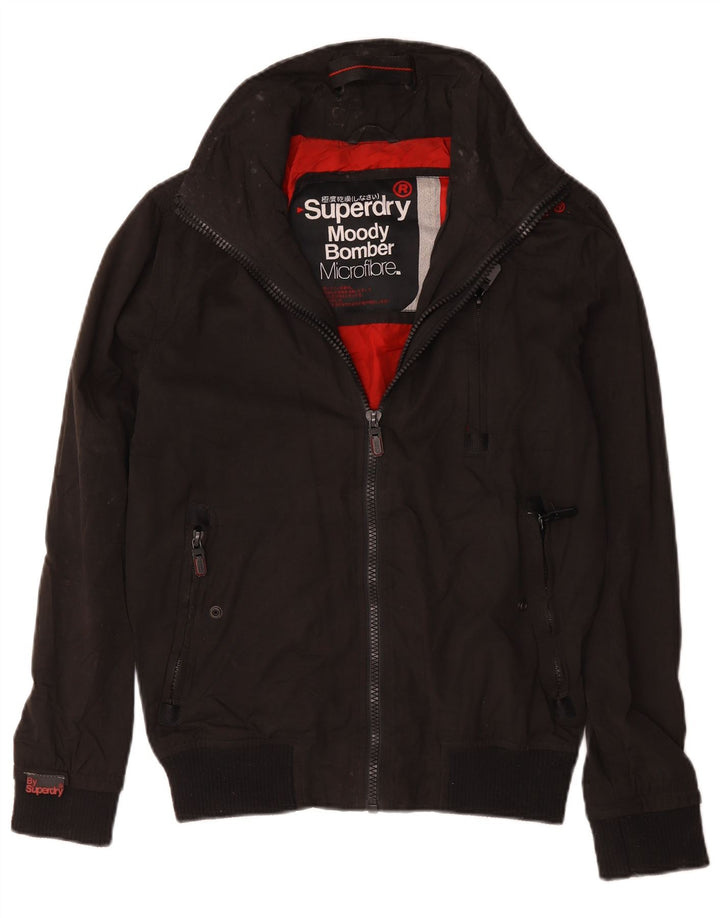 Superdry Veste Bomber Homme UK 36 Petit Noir Polyester