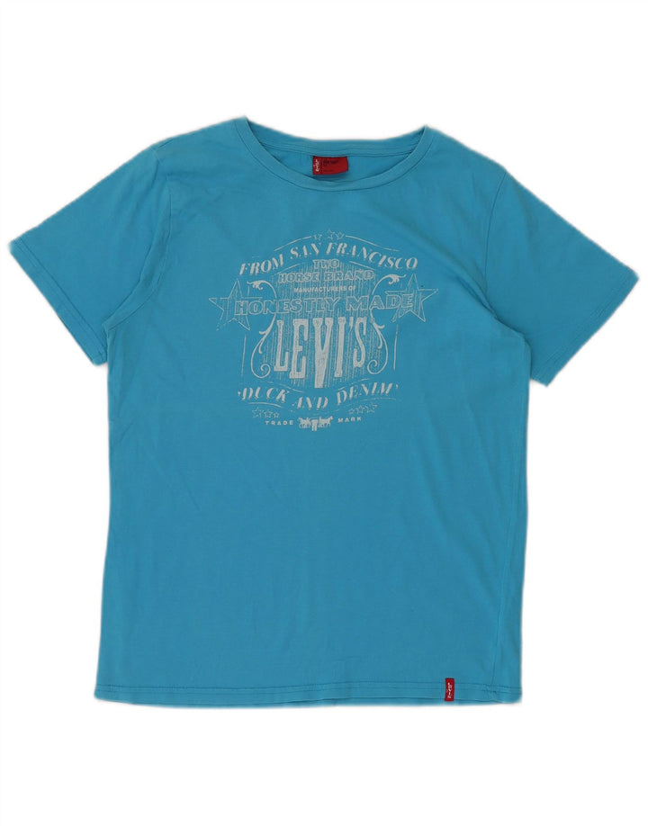 LEVI'S T-Shirt Graphique Garçon 11-12 ans Bleu Coton