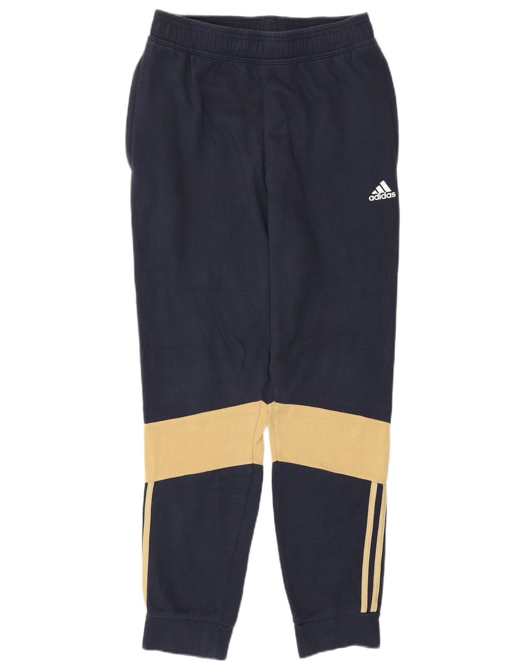 ADIDAS Pantalon de survêtement pour homme en coton color block Bleu marine Taille S