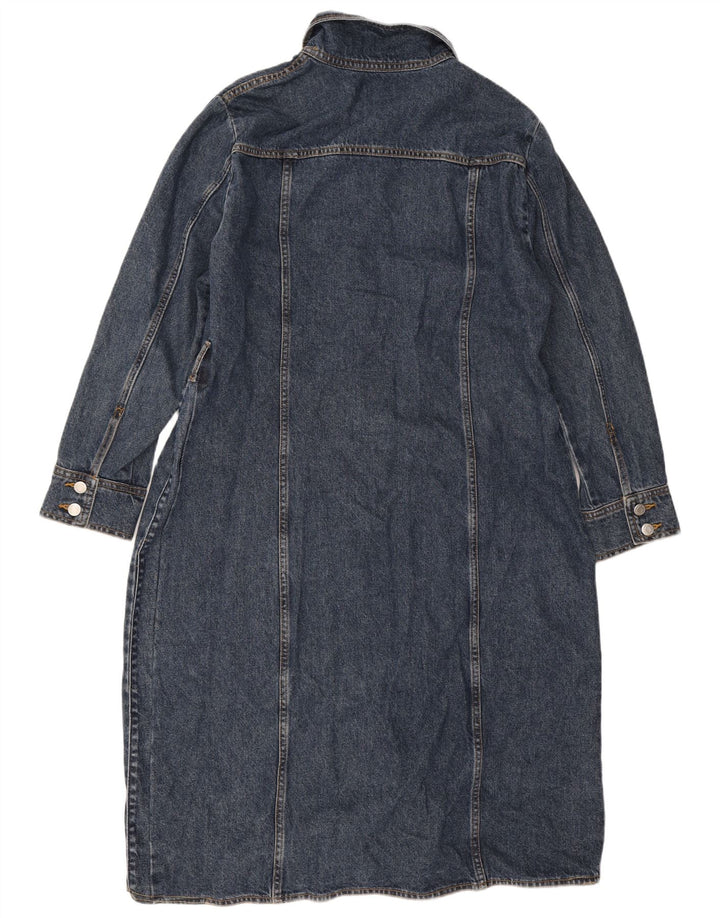 Zara Robe en jean à manches longues pour femme UK 20 2XL Bleu