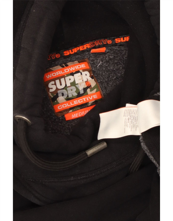 SUPERDRY Pull à capuche pour homme en coton noir moyen