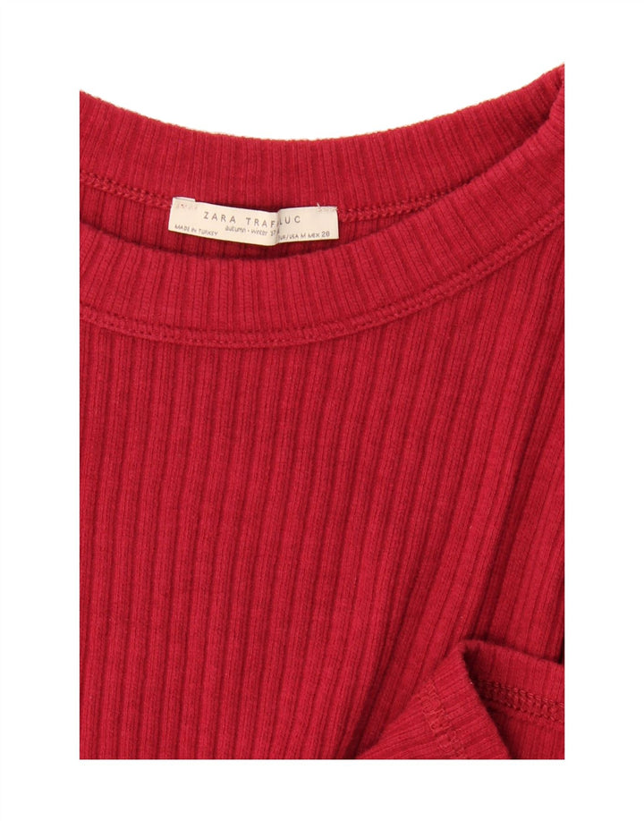 ZARA Womens Short Sleeve Jumper Dress UK 12 Medium Red Vintage Zara and Second-Hand Zara from Messina Hembry 
