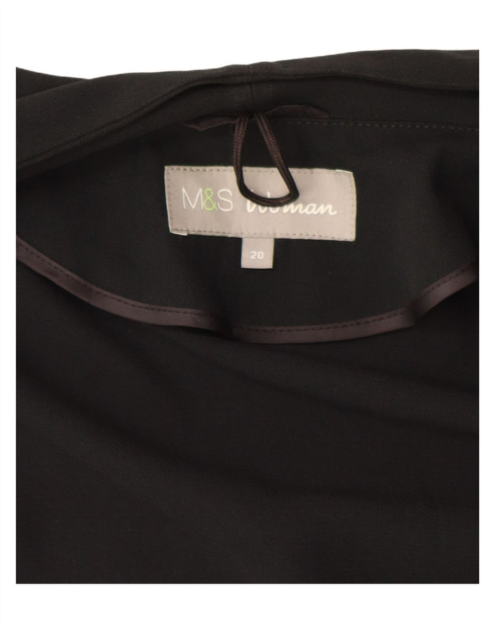 Marks & Spencer Veste blazer ouverte à manches 3/4 pour femme UK 20 2XL Noir