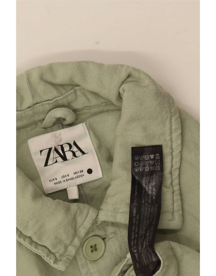 Zara Veste utilitaire pour homme UK 36 Petit coton vert
