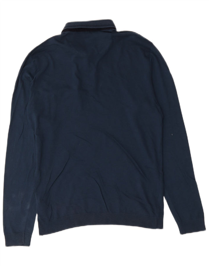 Ted Baker Polo à manches longues pour homme Taille 3 Bleu marine moyen Coton