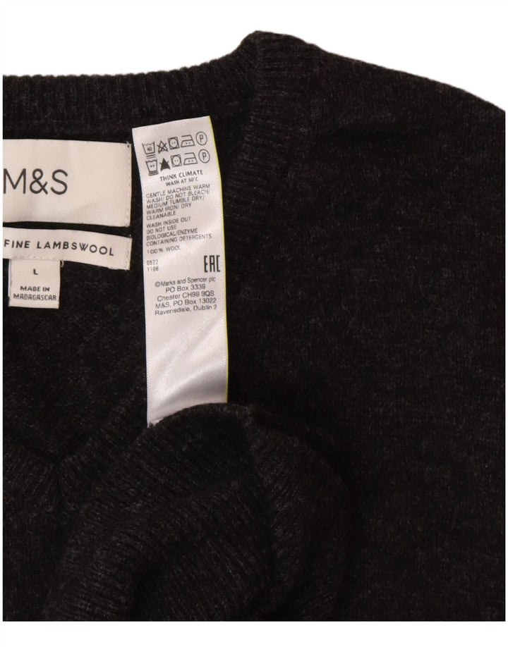 Marks & Spencer Débardeur pour homme en laine d'agneau gris Taille L