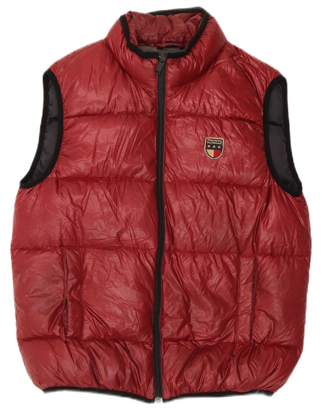 Tommy Hilfiger Gilet rembourré pour homme UK 36 Petit Rouge Polyester