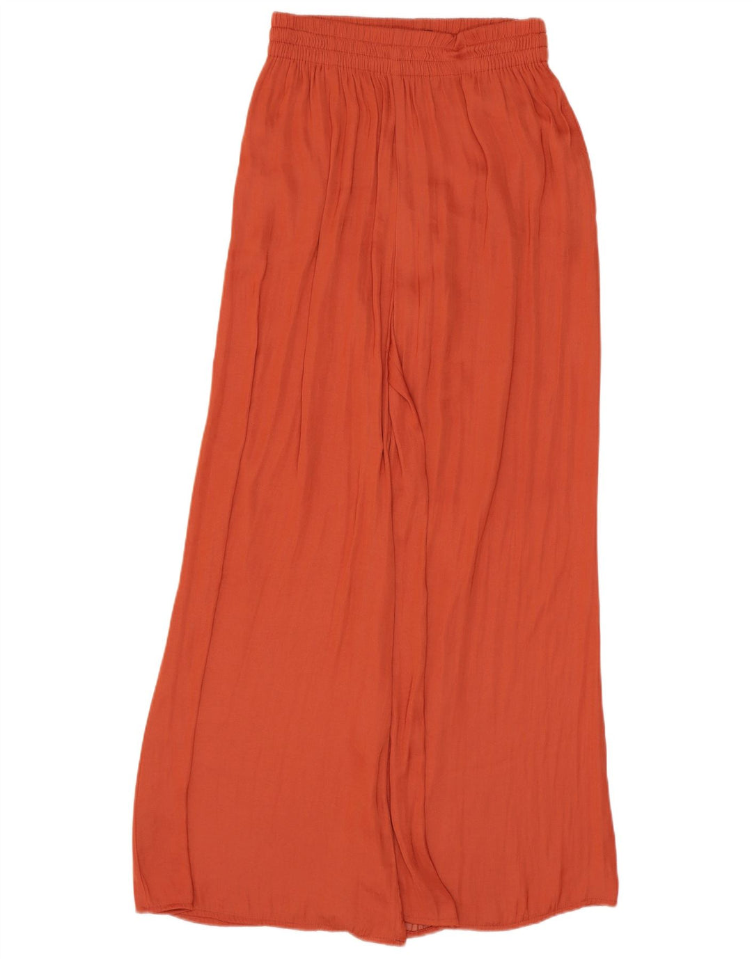 Zara Pantalon Cullotes Taille Haute Femme XS W24 L27 Orange Polyester