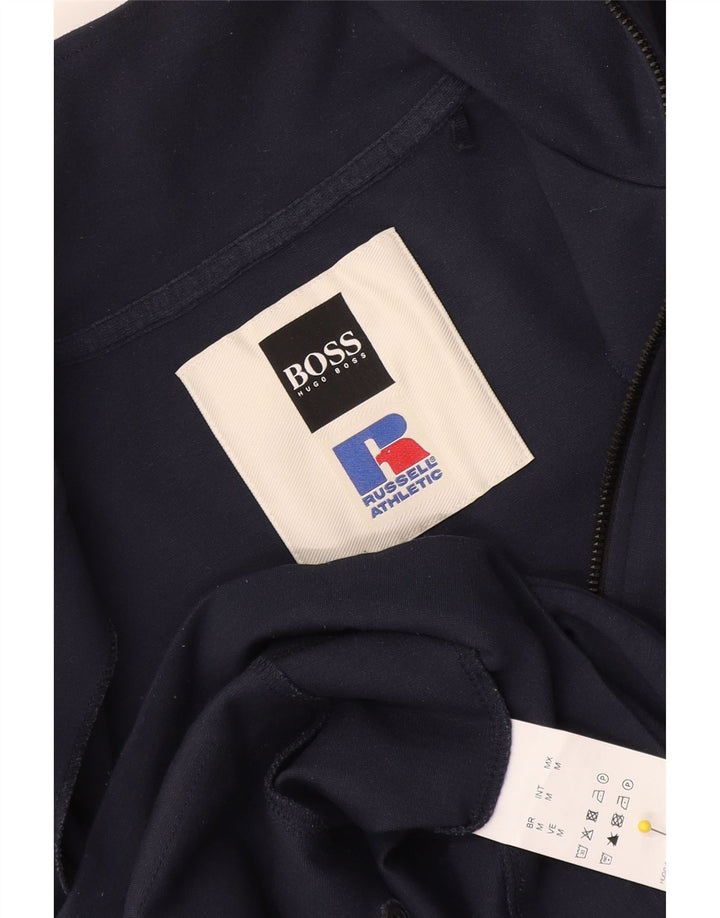 Hugo Boss Veste de survêtement pour homme Bleu marine moyen Viscose