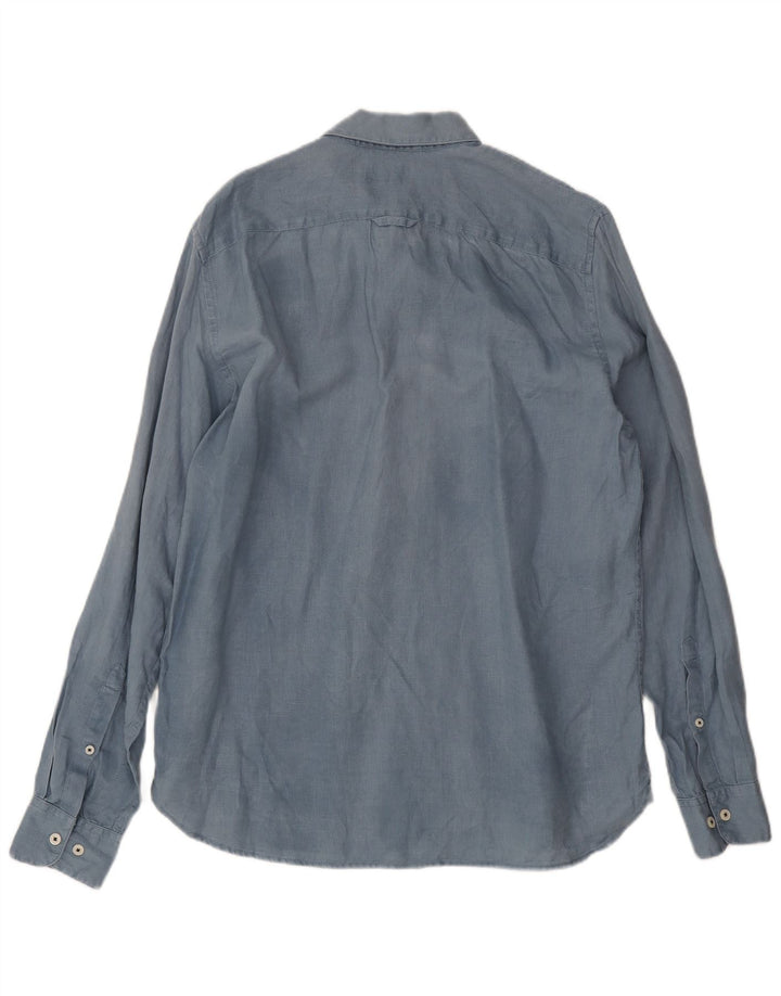 Timberland Chemise Slim Fit Homme Bleu Moyen Lin