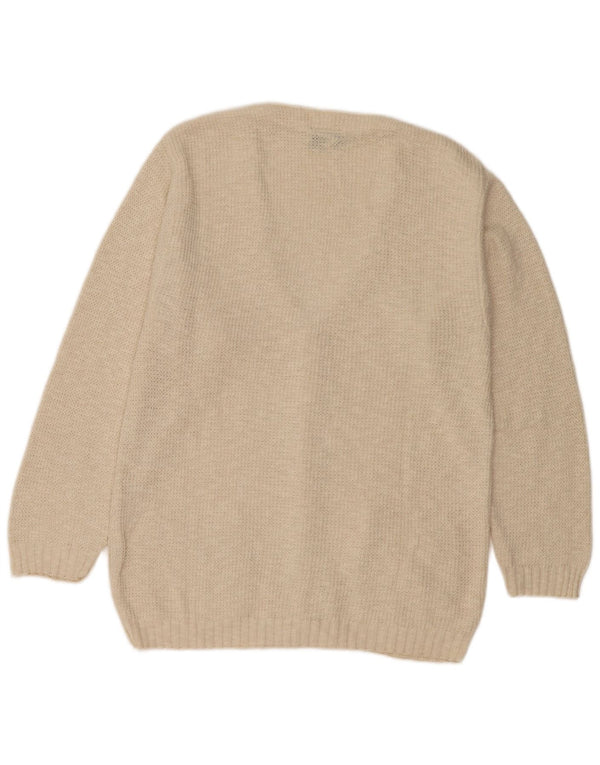 Quattro Castella Cardigan Homme Pull Large Beige Coton