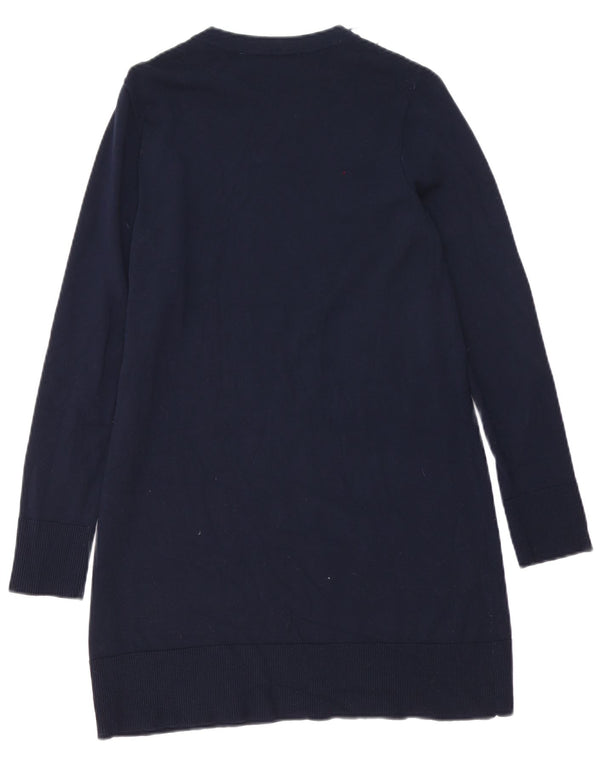 Zara Robe pull à manches longues pour femme UK 10 Small Bleu marine