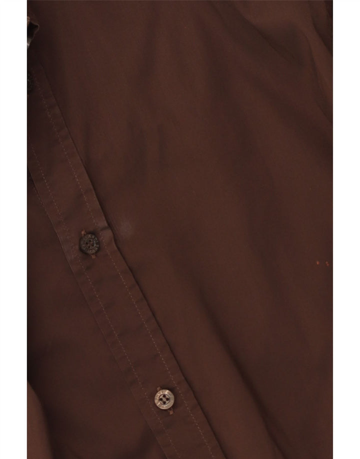 Trussardi Jeans Chemise Homme 2XL Marron Coton