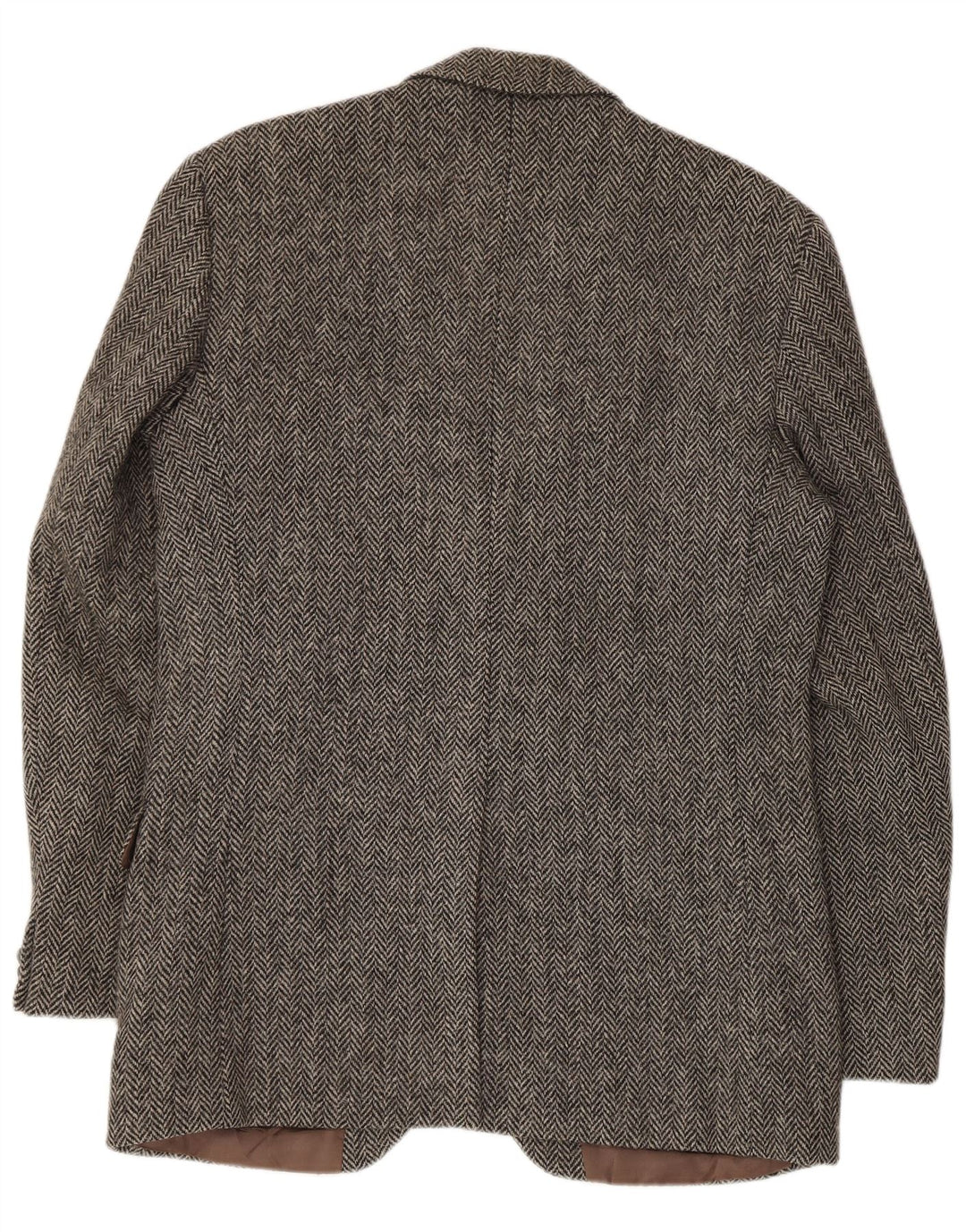 HARRIS TWEED Veste blazer à 2 boutons pour homme UK 40 Grande laine à chevrons gris