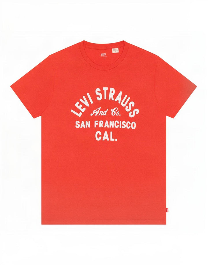 Levi's Tee-Shirt Graphique Homme Rouge Moyen Coton