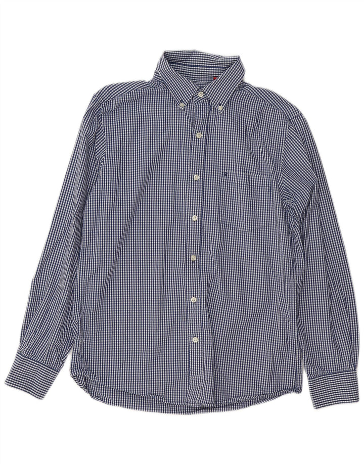 Izod Chemise Coupe Ajustee Coupe Slim Homme Bleu Moyen Vichy Coton