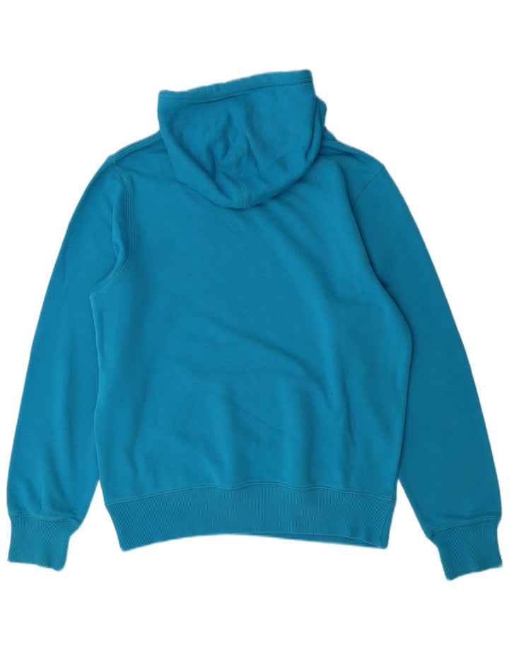 NIKE Mens Hoodie Jumper Small Blue Cotton