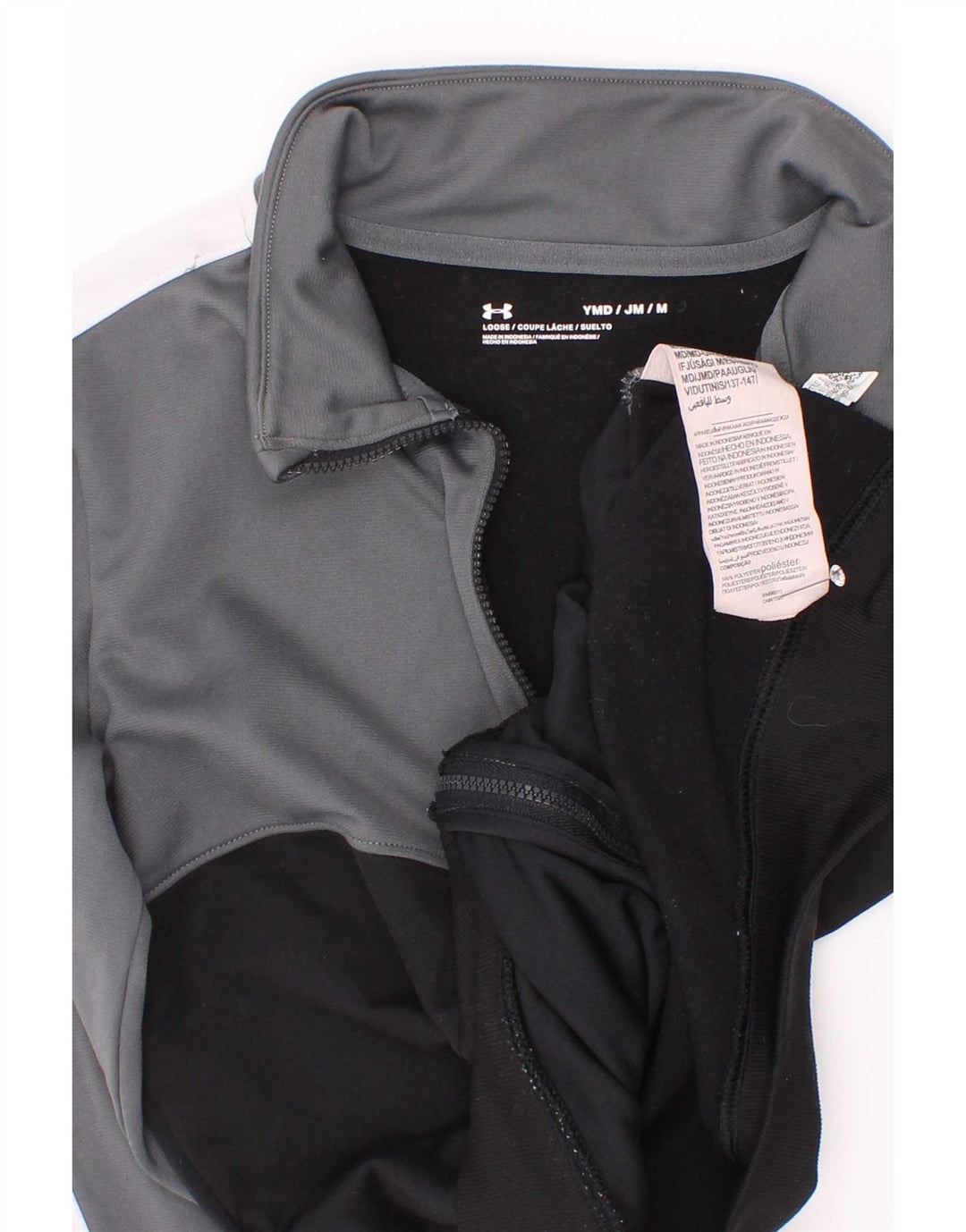 Under Armour Veste de Survêtement Garçon 9-10 Ans Gris Moyen Colourblock