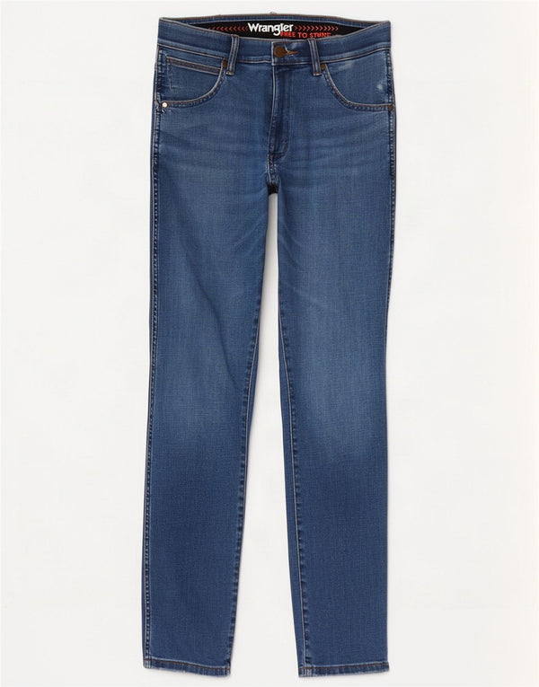 Wrangler Jean Larston Slim Fuselé Femme W30 L32 Bleu Coton