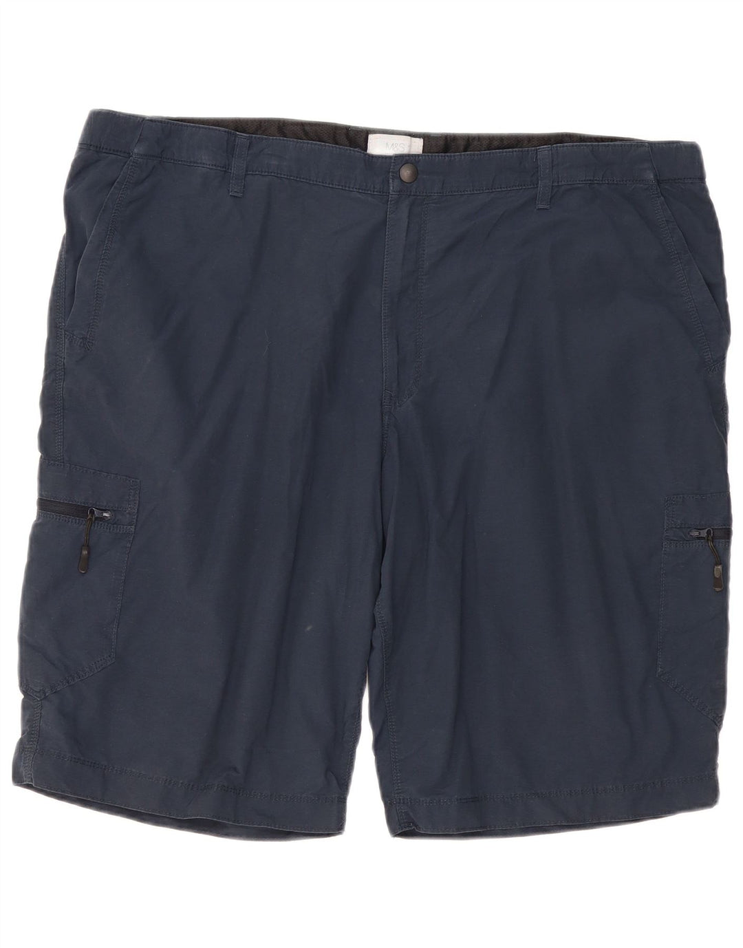 Marks & Spencer Short Cargo Homme W44 2XL Bleu Marine Coton