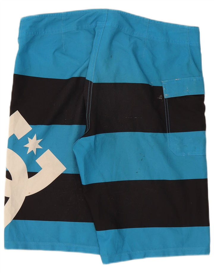 DC Mens Graphic Swimming Shorts Large Blue Striped