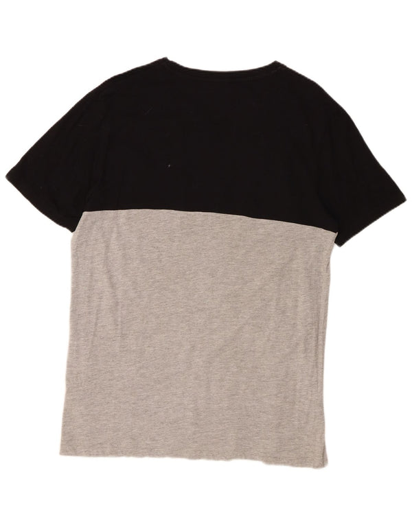 JACK & JONES T-Shirt Graphique Homme Noir XL Coton Colorblock