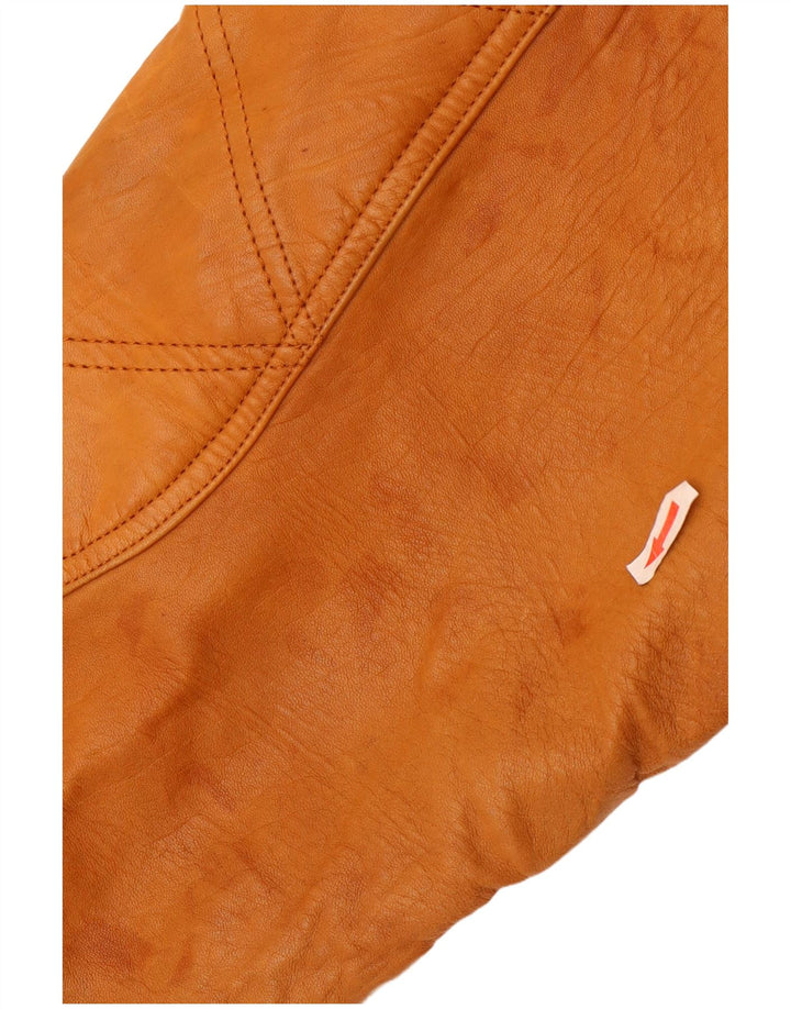 veste en cuir homme vintage UK 40 Grand Marron