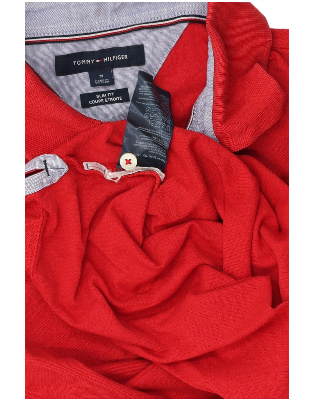 Tommy Hilfiger Polo Slim Fit Homme Rouge Moyen Coton
