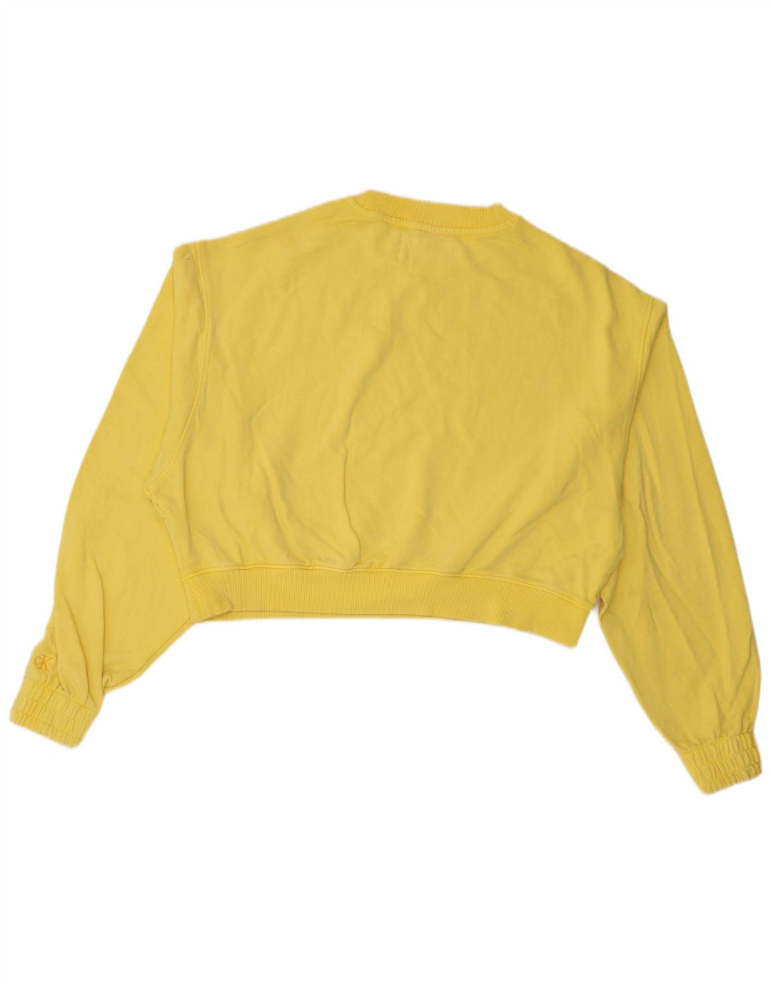 Calvin Klein Jeans Sweat-shirt surdimensionné pour femme UK 16 Large Jaune