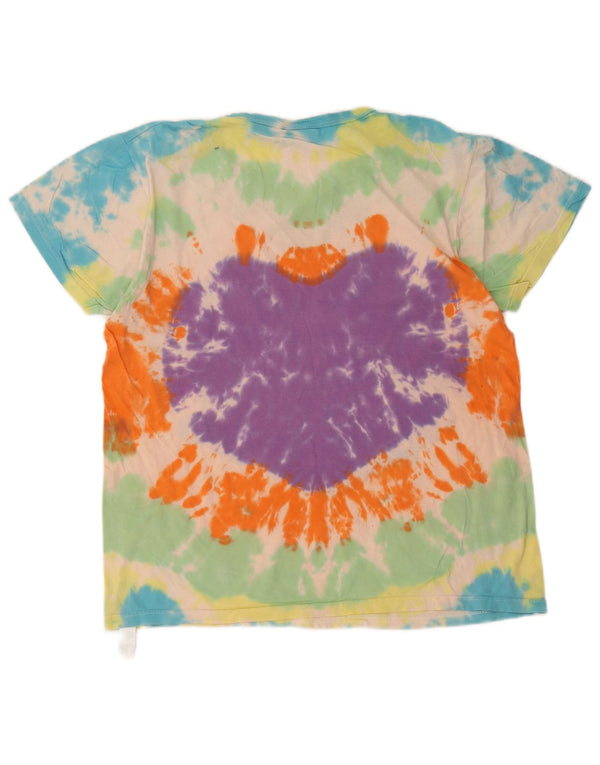 Diadora T-Shirt Femme Top UK 16 Large Multicolore Tie Dye Coton