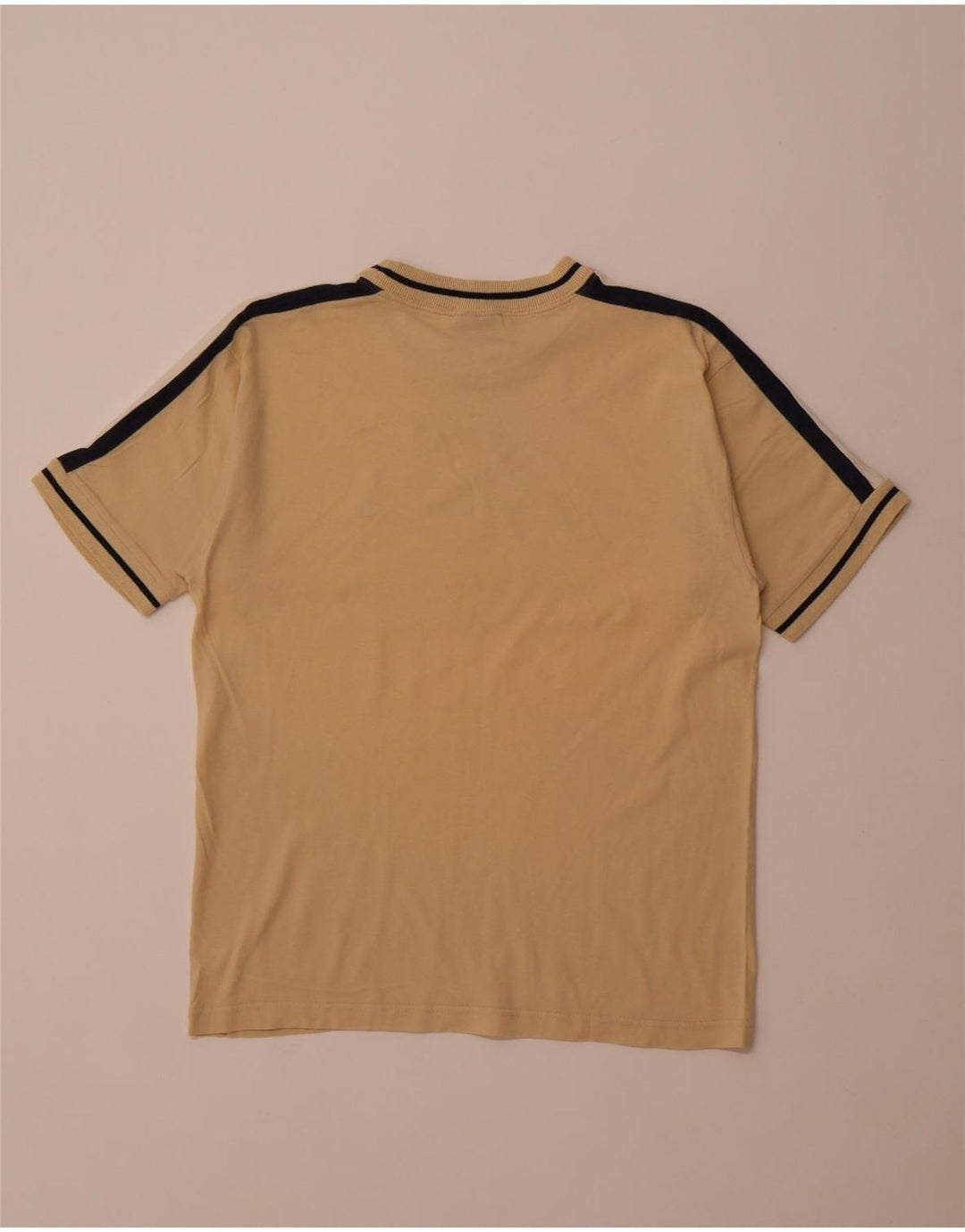 CHAMPION T-Shirt Homme Petit Beige Colorblock Coton
