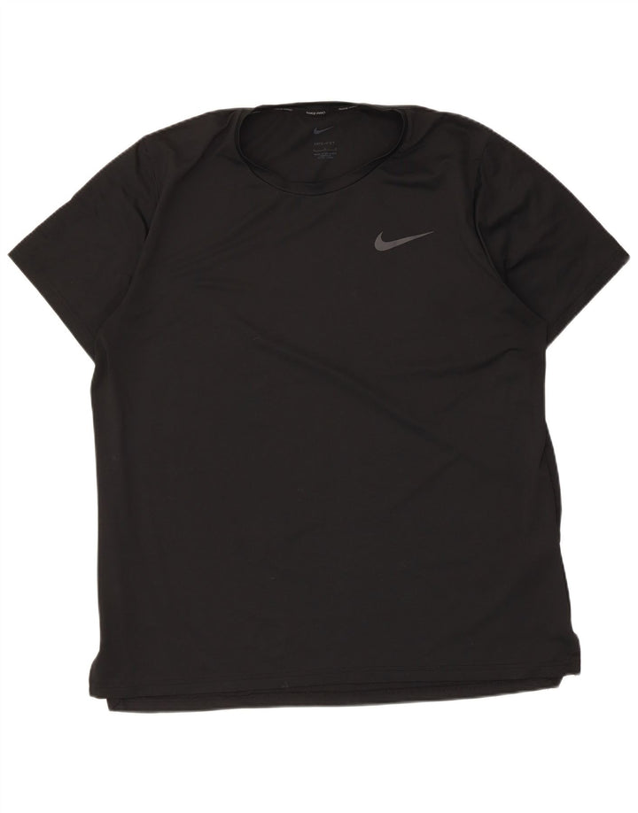 Nike Hommes Dri Fit T-Shirt Haut Large Noir Polyester