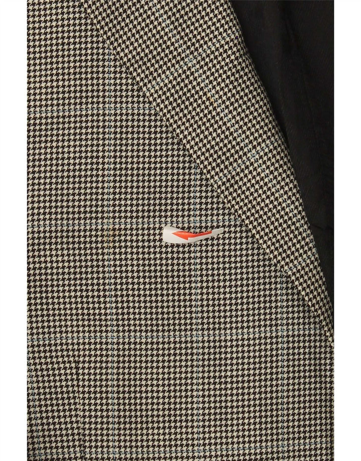 Marks & Spencer Veste blazer à 2 boutons pour homme UK 42 Large pied-de-poule noir