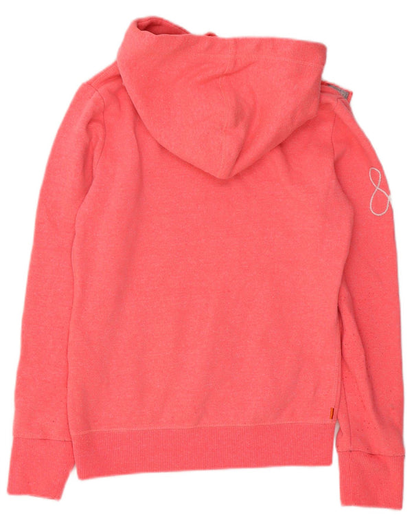 Superdry Pull à capuche surdimensionné graphique pour femme UK 2 2XS Coton rose