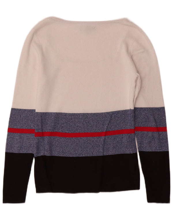 Tommy Hilfiger Pull col bateau pour femme UK 10 Petit Blanc