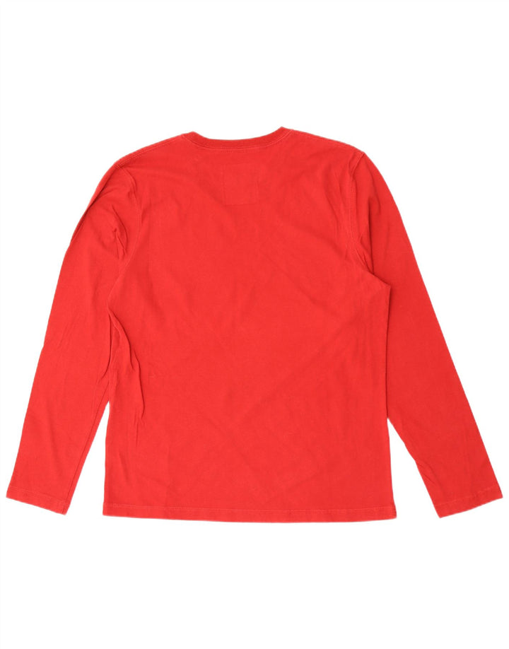 Think Pink Haut graphique à manches longues pour homme en coton rouge moyen