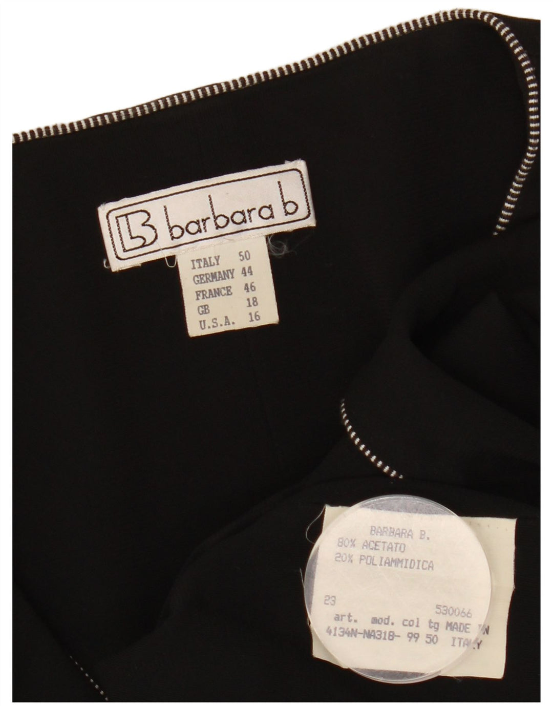 BARBARA Femme Cardigan Top UK 18 XL Acétate Noir