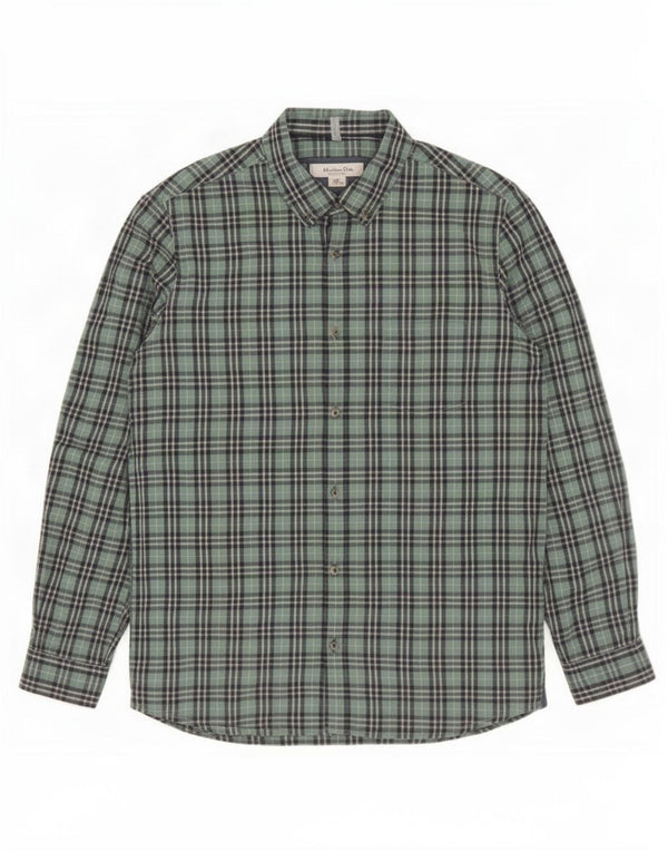 Massimo Dutti Chemise garçon 13-14 ans Coton à carreaux vert