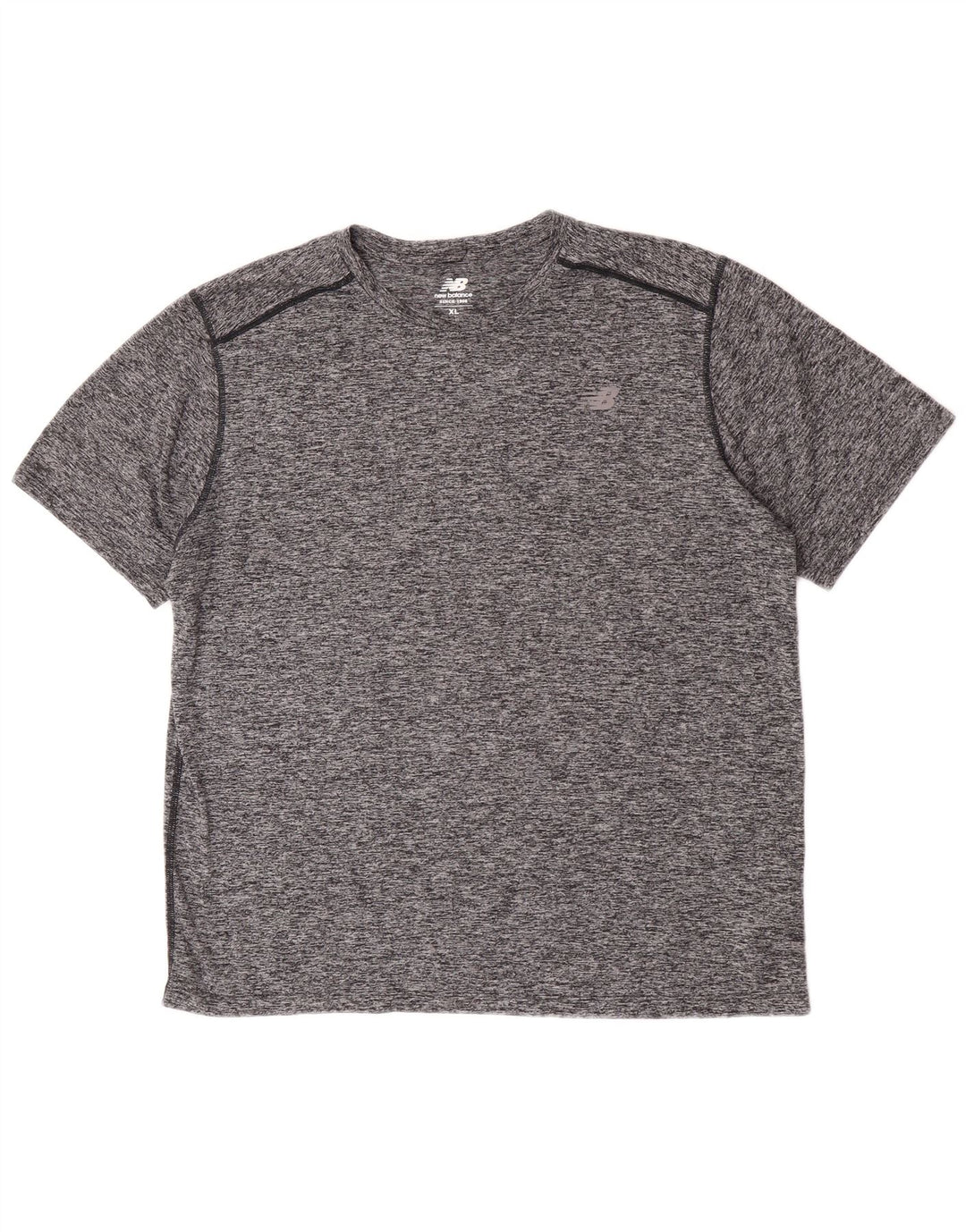New Balance T-Shirt Homme Top XL Gris Moucheté Polyester