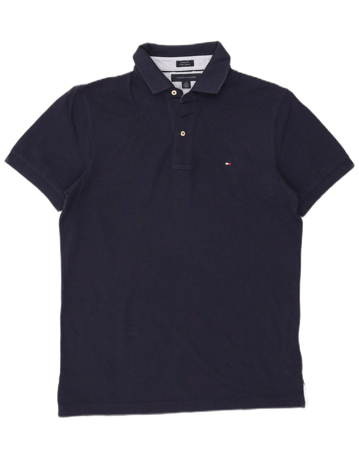 Tommy Hilfiger Polo Custom Fit Homme Bleu Marine Moyen Coton