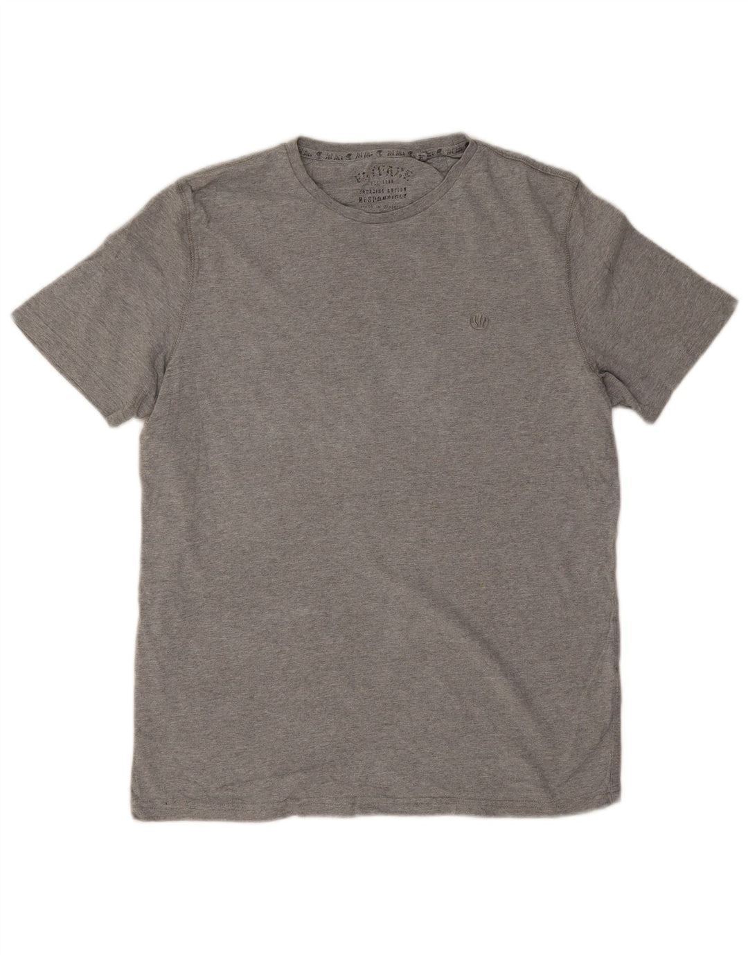 Fat Face T-Shirt Homme Gris Moyen Coton
